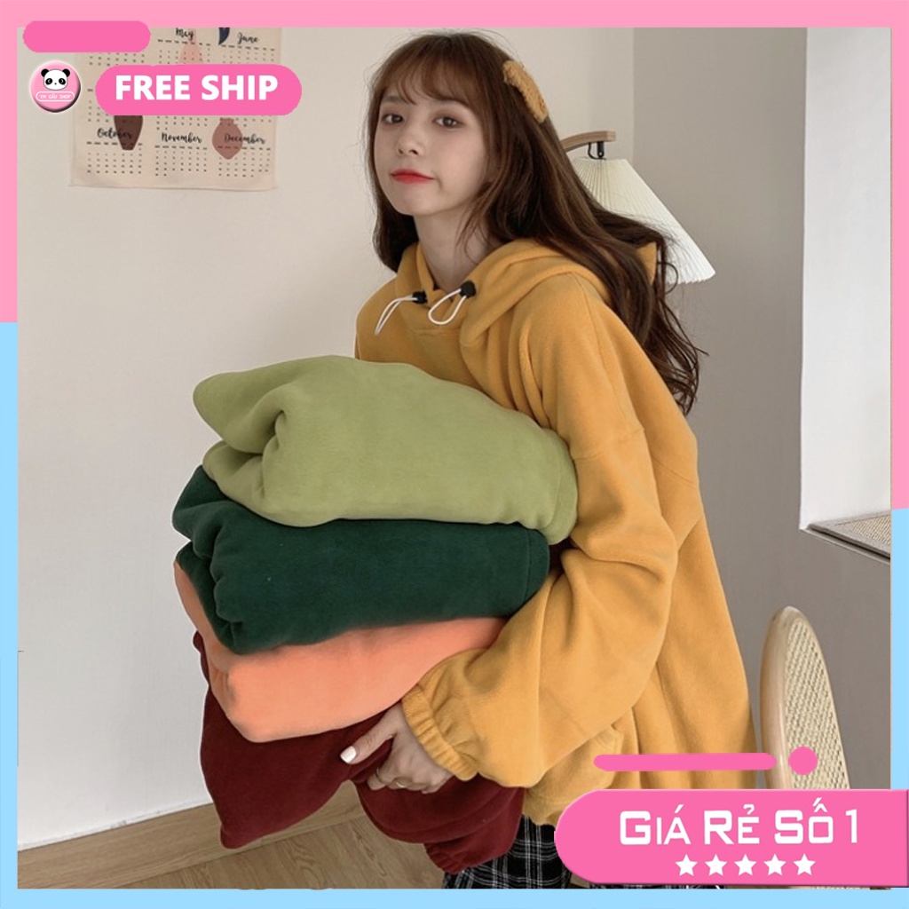 Áo hoodie nữ ulzzang nhiều màu vải bông siêu xinh, Áo hoodie unisex mặc đôi Hàn Quốc 🌺 Em Gấu 🌺
