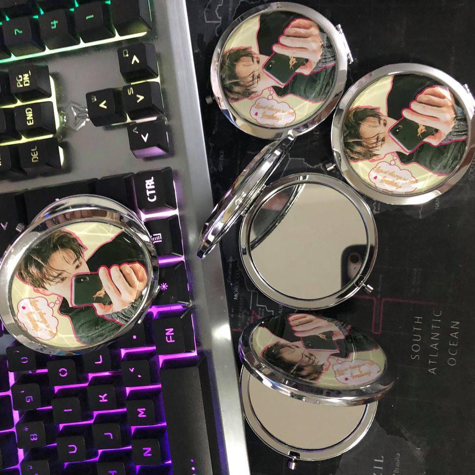 Gương trang điểm dạng hộp - Vỏ gương in theo yêu cầu