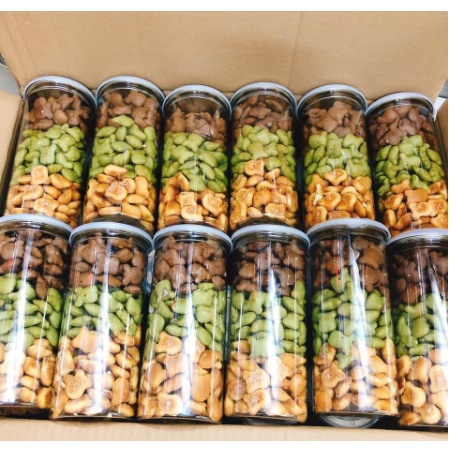 Bánh Gấu Nhân Kem Mix 3 vị [ HÌNH THẬT 100% ] Lon Pet 450gr