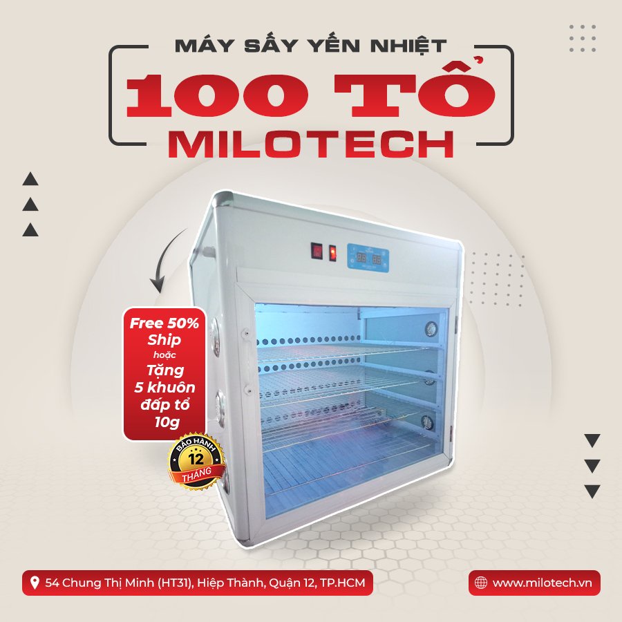 [Giá rẻ nhất] Máy Sấy Tổ Yến 100 Tổ (Tạng Khuôn Đắp Tổ)