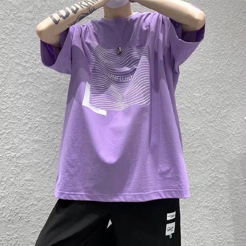 Áo Thun Tay Ngắn Dáng Rộng In Chữ Thời Trang Mùa Hè Cho Nam Và Nữ Size M-5XL