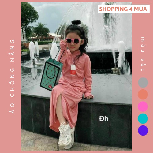 Áo Choàng nắng thân dài trẻ em 💝HÀNG LOẠI 1💝vải cotton thông hơi, mềm mịn siêu thoáng mát
