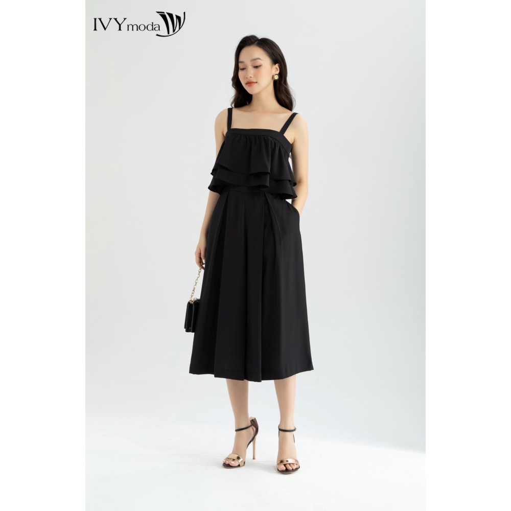 [NHẬP WABRTL5 GIẢM 10% TỐI ĐA 50K ĐH 250K ]Jumpsuit họa tiết 2 dây thiết kế IVY moda MS 18M6592