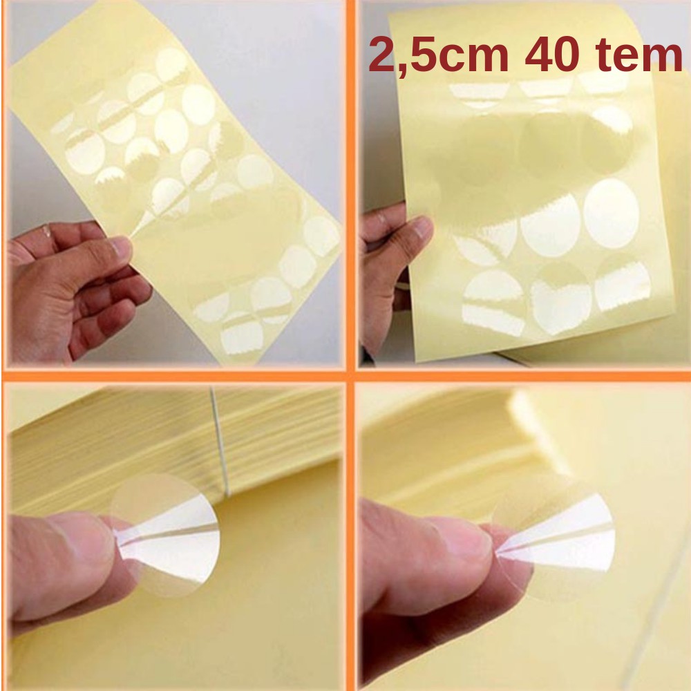 400 tem 2,5cm tem dán niêm phong sản phẩm ni-long trong suốt đường kích 2,5cm - AdamZone