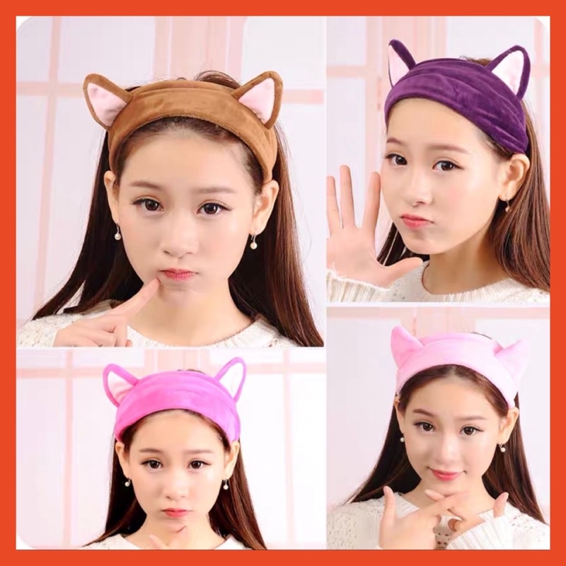 Băng đô tuban hình tai mèo siêu xinh ( shop giao màu ngẫu nhiên )