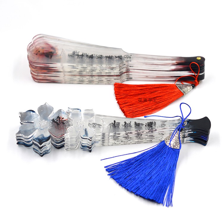 Decal hình trong suốt làm resin quạt