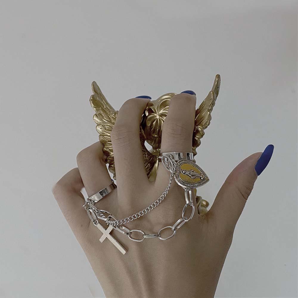 Nhẫn Hở Hình Trái Tim Phong Cách Vintage Dành Cho Nam Và Nữ