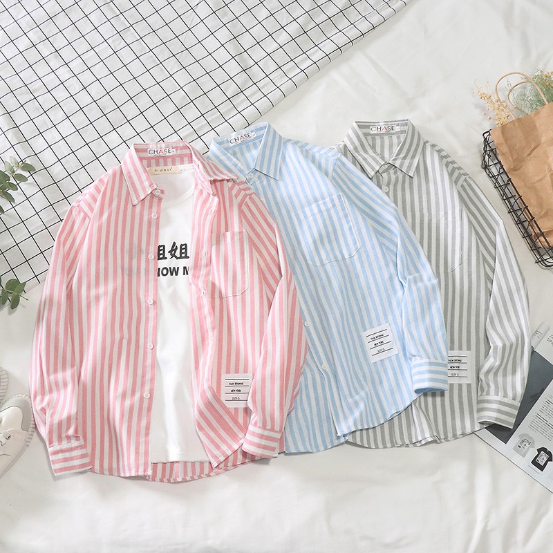 sơ mi nam kẻ sọc hàn quốc - mẫu mới