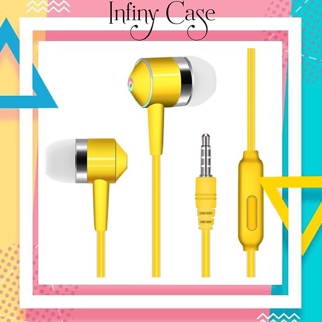 Tai nghe dây dẹt nhét tai màu ngẫu nhiên - Infinity Case Shop