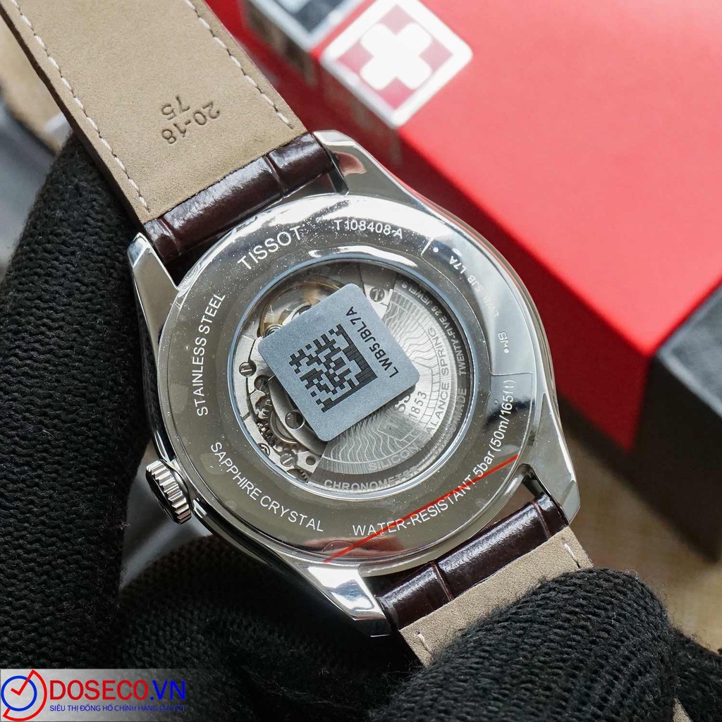 Đồng Hồ Nam Tissot Cơ Automatic Chính Hãng BALLADE POWERMATIC 80 COSC T108.408.16.037.00 Dây Da Cao Cấp TS16