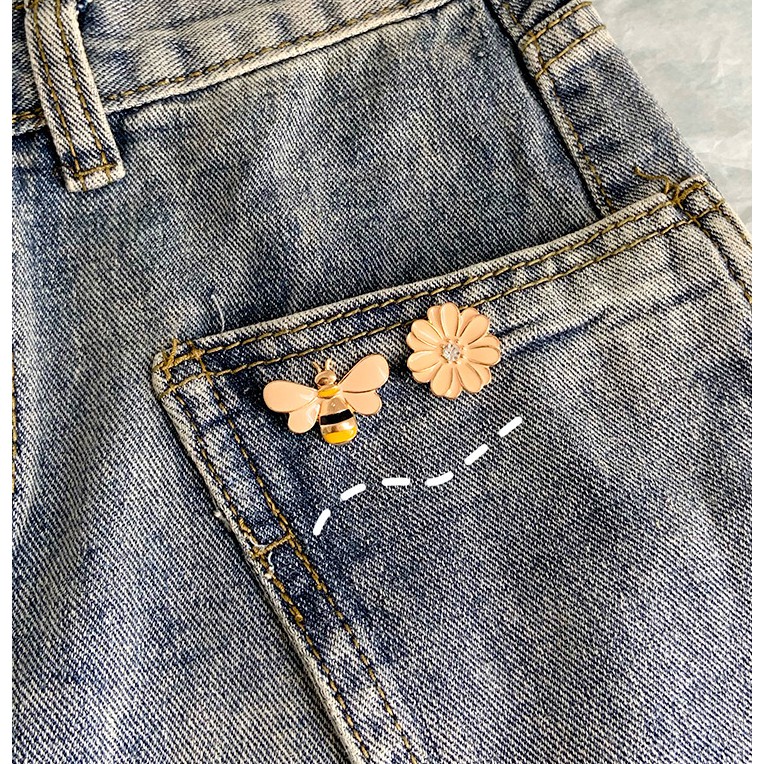 Ghim Cài Áo Thiết Kế Hình Con Ong Hoạt Hình Xinh Xắn