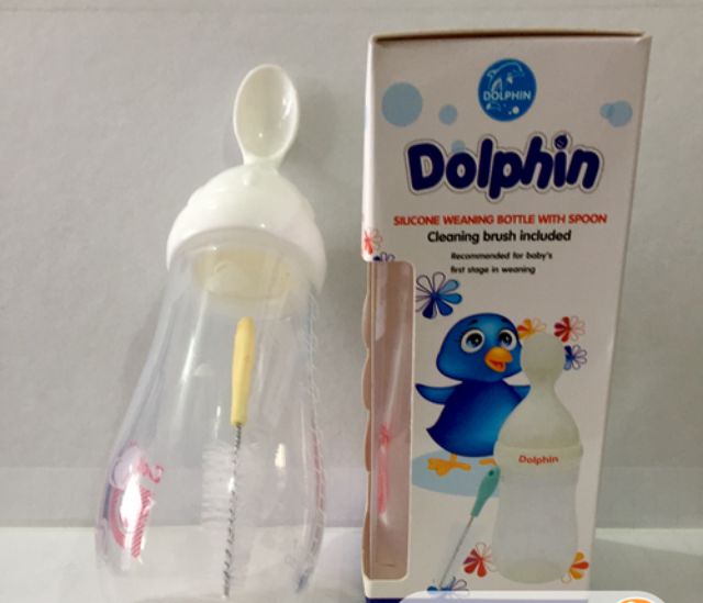 Bình tập ăn dặm dophin  chín hãng