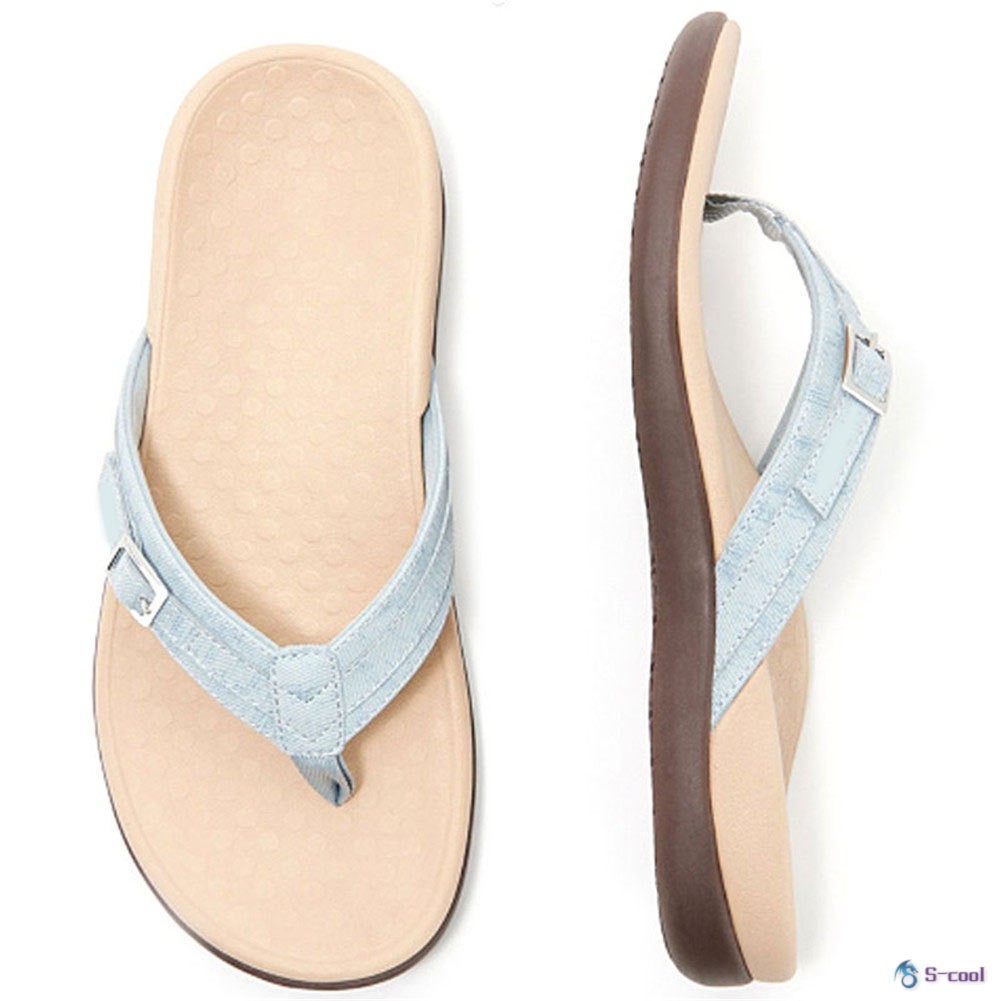 Vionic Thong Sandals with Buckle Women Casual Non-slip Flip-Flop Beach Sandal