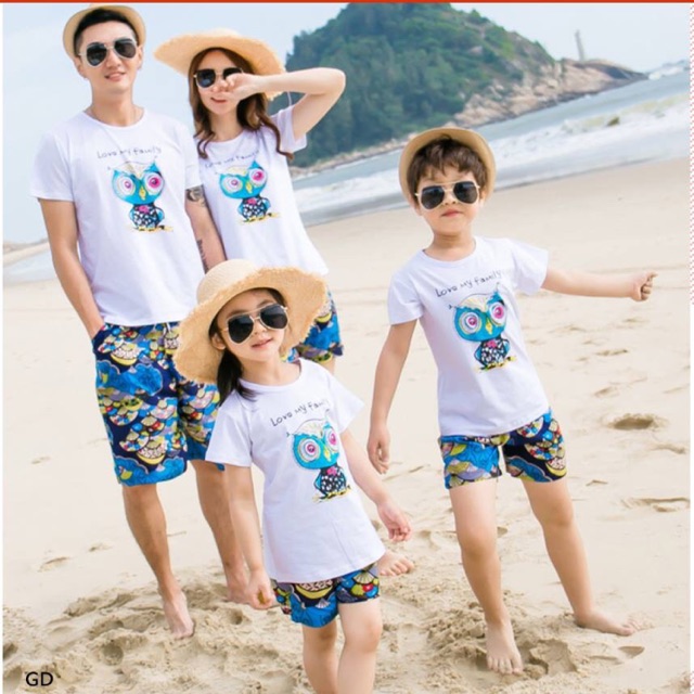 Áo gia đình chất cotton loại 1 Mẫu Cú mèo thông thái chất dày dặn mềm mát đủ màu đủ size ( quay sp bất kỳ tại xưởng)