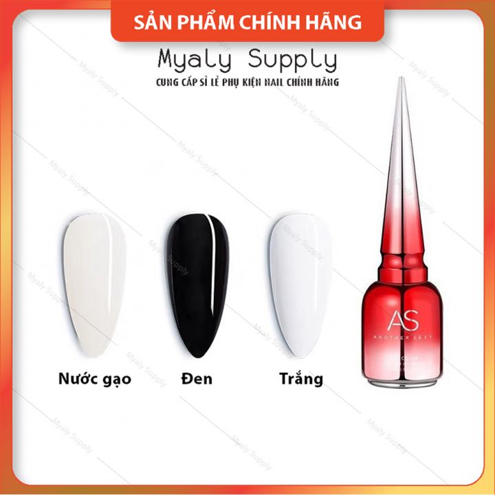 Sơn gel AS Đen Trắng Nước Gạo Cao Cấp