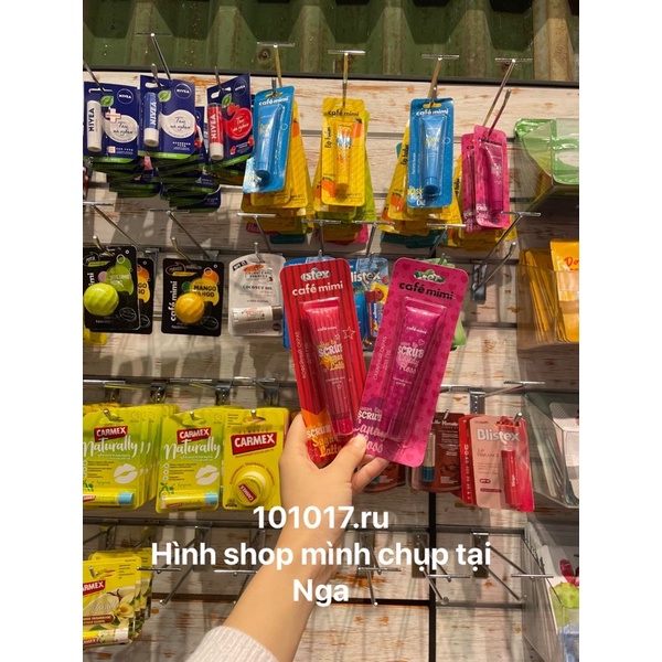 Tẩy tế bào chết môi nội địa Nga CAFE MIMI dưỡng ẩm cho da môi mềm mịn, hồng hào 15ml