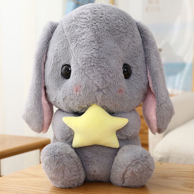 Thỏ Nhồi Bông Tai Dài 22cm Thiết Kế Dễ Thương