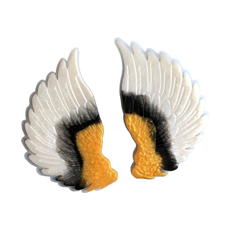 Set 2 Khuôn Silicon Làm Đồ Trang Trí Hình Cánh Thiên Thần