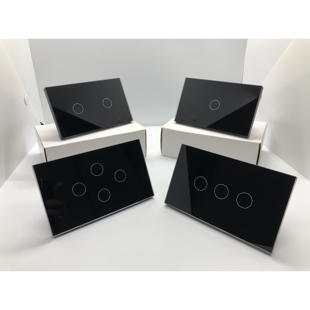 Công tắc thông minh Wifi Tuya hình chữ nhật không viền, nút cảm ứng, điều khiển qua điện thoại App Smartlife
