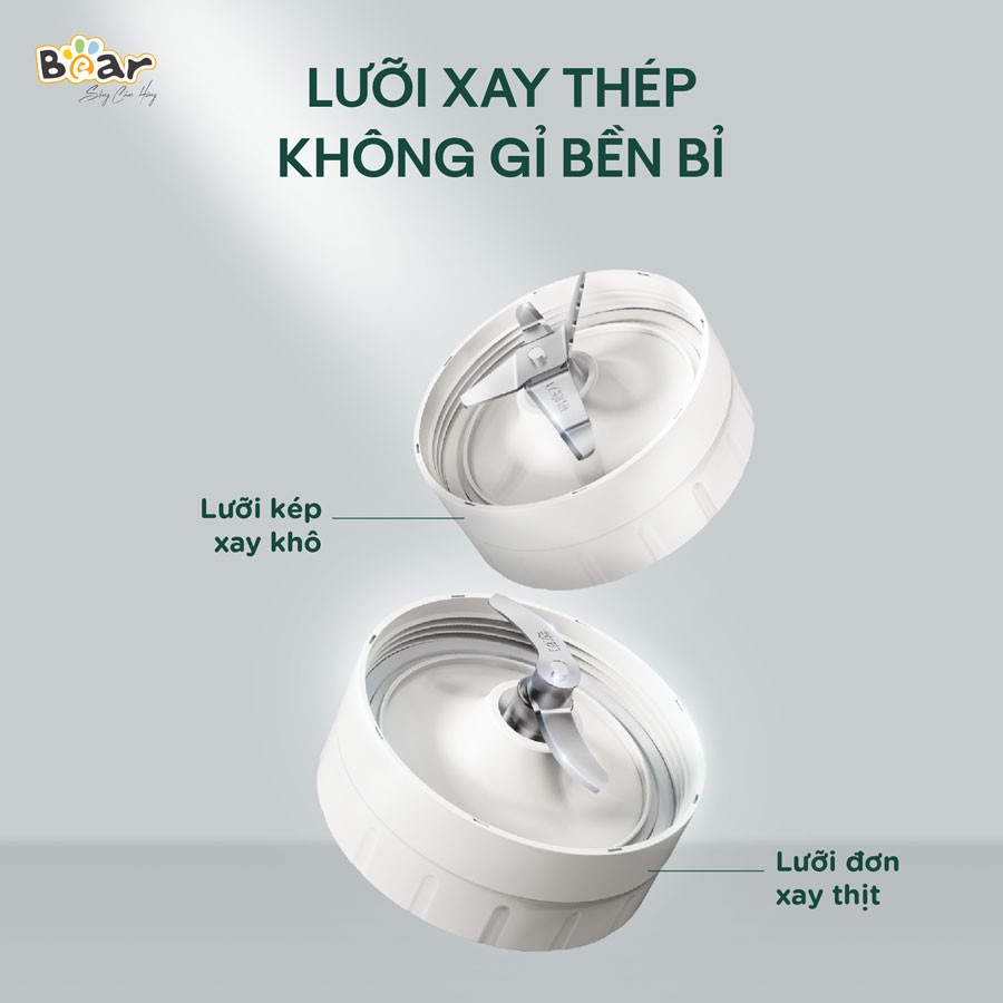 Máy xay sinh tố Bear LLJ-C10P1 (BL-B10V2),đa năng,tiện lợi,3 trong 1,nghiền hạt,thực phẩm đa năng,xay thịt
