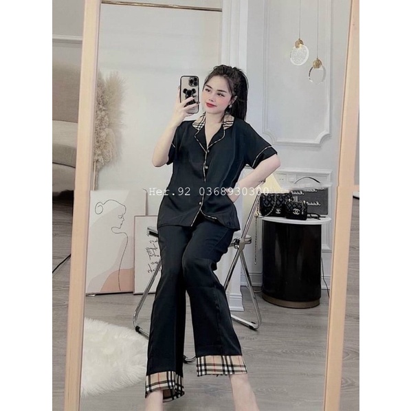 Đồ bộ lụa nữ pijama mặc nhà cao cấp siêu mát