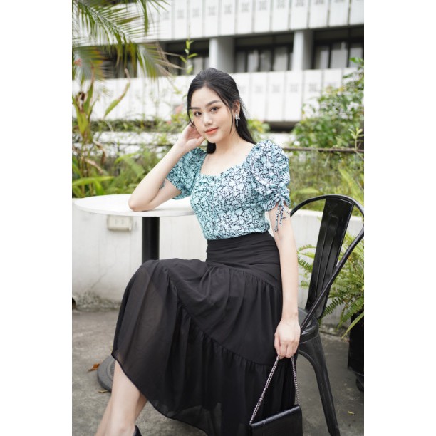 Chân Váy Midi Voan Tầng Nhún Bèo Xếp 5CX266- [Chính Hãng] UNI KOREAN FASHION | BigBuy360 - bigbuy360.vn