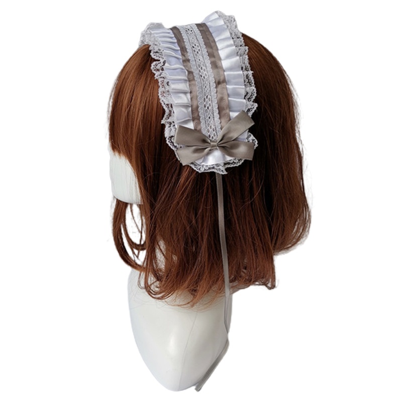 Cài tóc phối nơ ren phong cách lolita ngọt ngào cho nữ