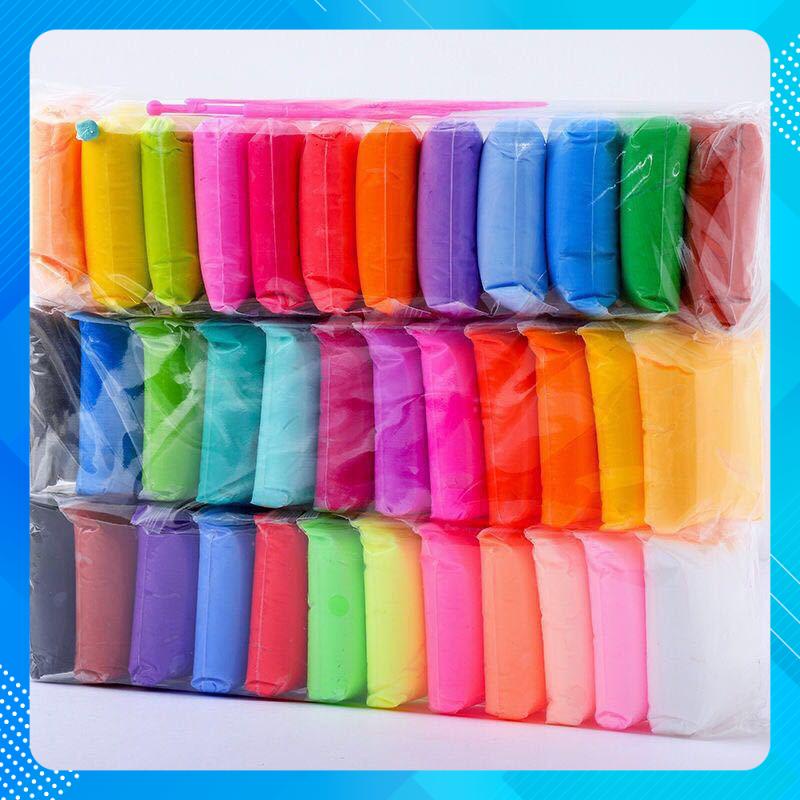 Đất sét nhật tự khô an toàn Lốc 12 Màu , 24 Màu, 36 màu cao cấp Softclay nặn hình, làm Butter slime kèm bộ