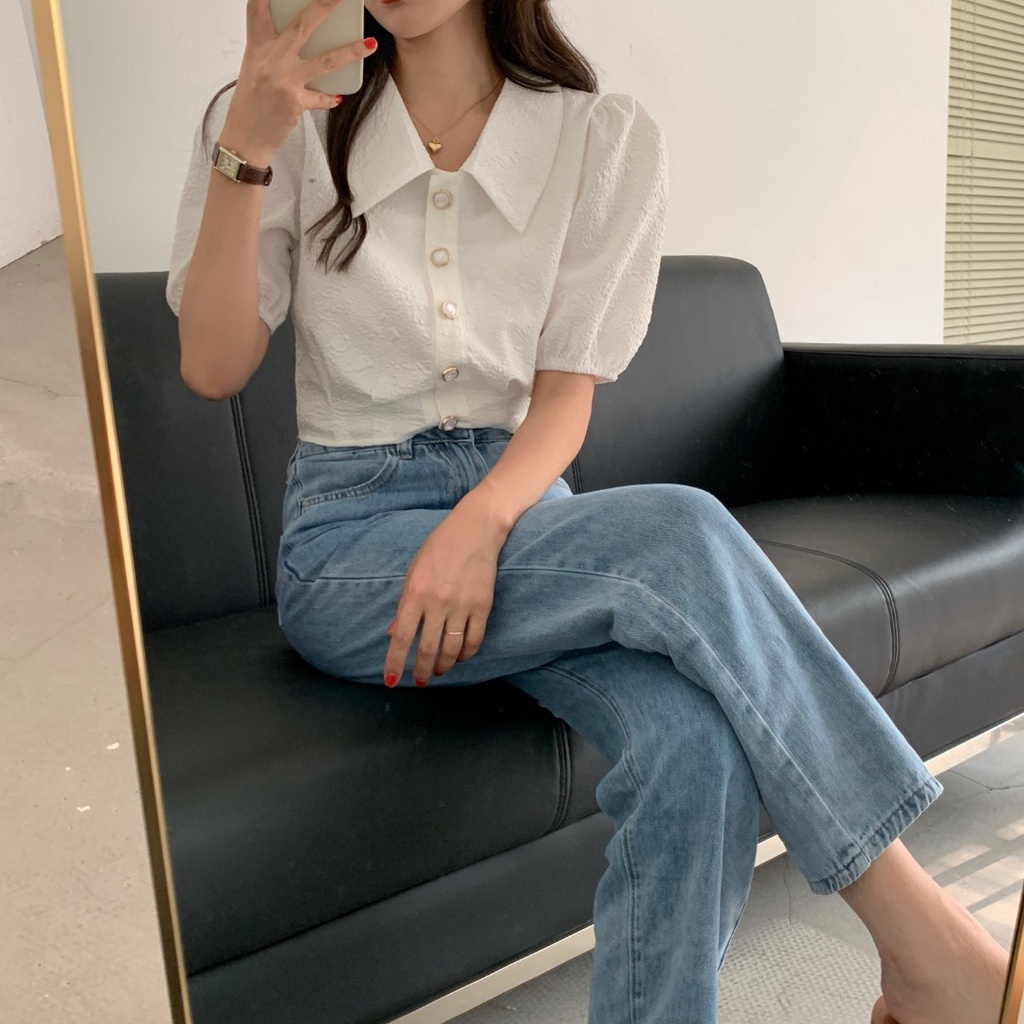 Áo Sơ Mi Ngắn Tay Thời Trang Mùa Hè Hàn Quốc