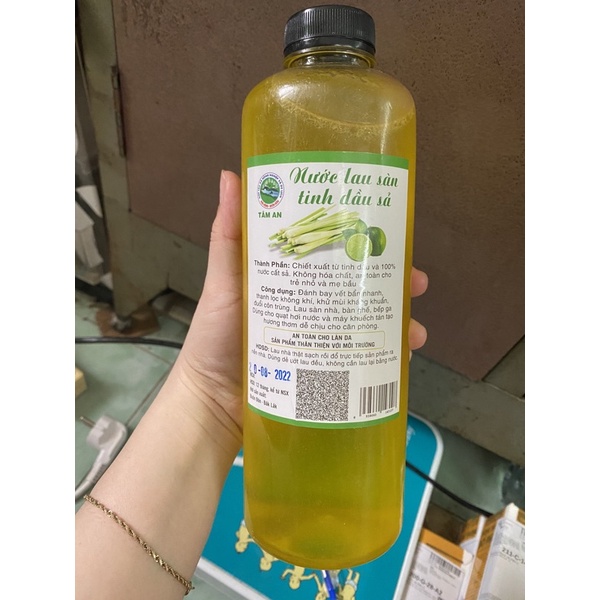 Tinh Dầu Sả Nguyên Chất 100% Dùng đuổi muỗi - côn trùng, diệt khuẩn, khử mùi, lau sàn chai 1lít