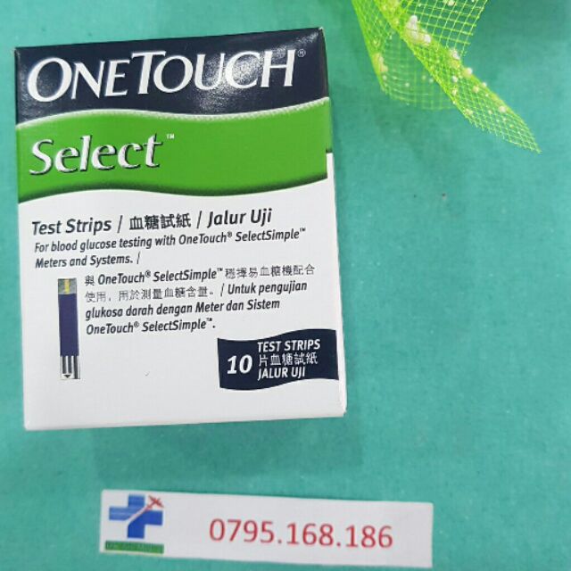 Que thủ tiểu Đường OneTouch Select (hộp 10 que)