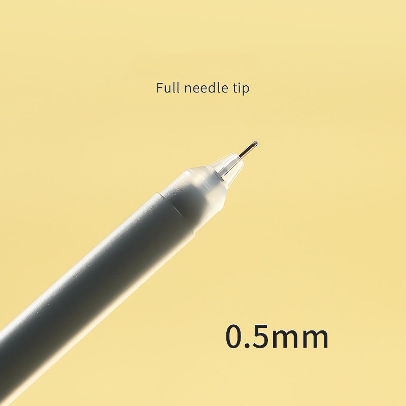 Set 12 Bút Bi Nước Ngòi 0.5mm Vỏ Carbon Màu Đen Tiện Dụng Cho Học Sinh/Văn Phòng