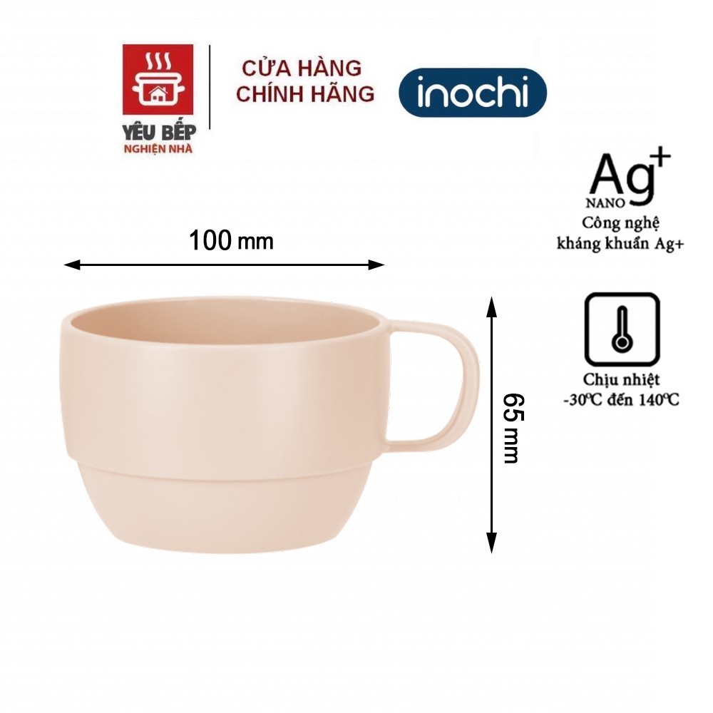 Cốc nước - Ca Uống nước Inochi Amori 350ml Cao/ Thấp nhựa nguyên sinh kháng khuẩn Ag+ cao cấp