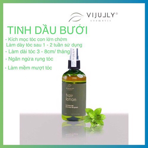 [100% TRỊ RỤNG] Tinh Dầu Bưởi KÍCH THÍCH MỌC TÓC Vi Jully - Trị Rụng Tóc- Kích Thích Mọc Tóc -Làm Dài Tóc 1k.