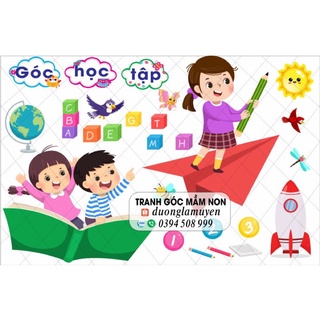 Decal mầm non(ảnh thật)- góc học tập