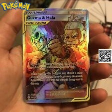 Lá pokemon Guzma & Hala Trainer GX Tag Team phản quang Trading card TẶNG Sleeves bọc bài 1459 D2 229-236