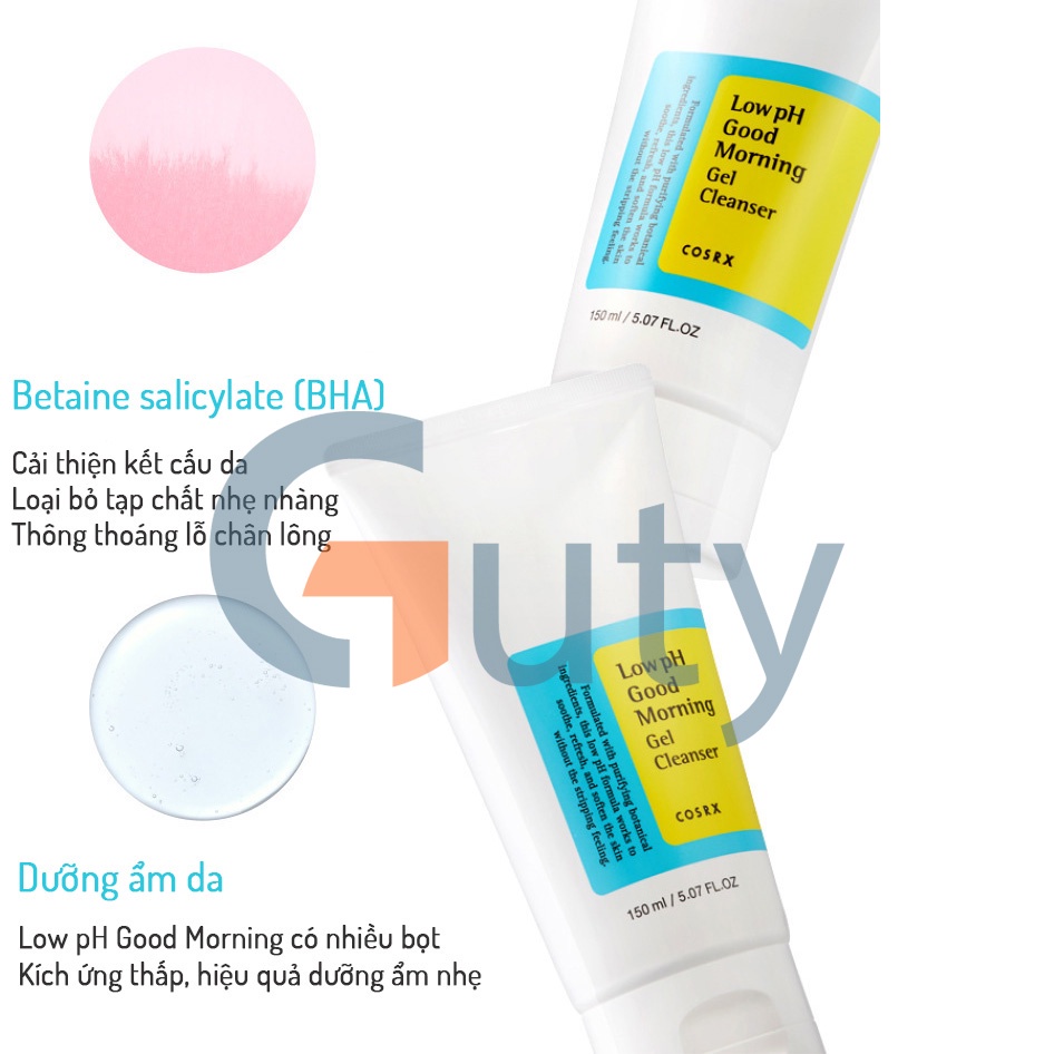 Sữa rửa mặt Cosrx Low pH Good Morning Gel Cleanser 150ml Tràm Trà, không gây kích ứng phù hợp với mọi loại da | BigBuy360 - bigbuy360.vn