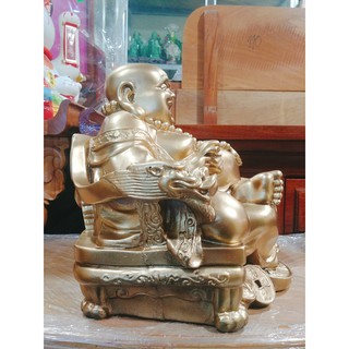 Tượng phật di lặc bột đá cao 25cm