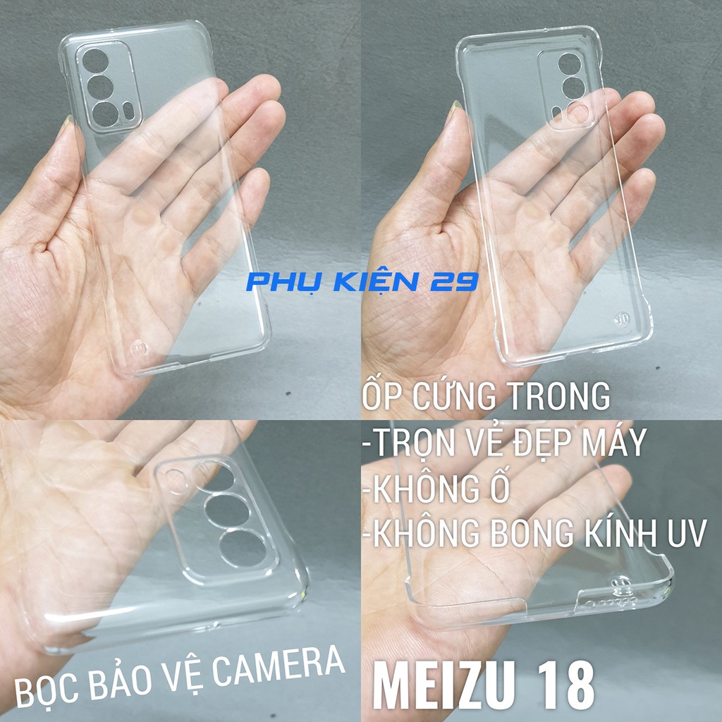 [Meizu 18/18 Pro] Ốp cứng trong suốt không ố màu Pudini