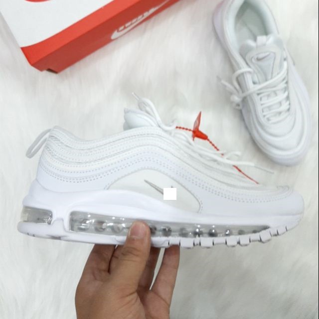 FULL BOX Giày Sneaker Nam, Nữ AM 97 Trắng Phản Quang Cao Cấp