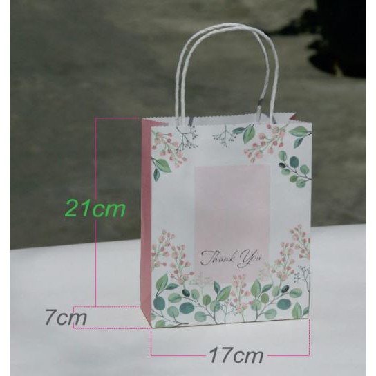 10 Túi giấy Kraft trắng ( mẫu số 31 ) size 21x17x7cm đựng phụ kiện thời trang (combo 10 túi)