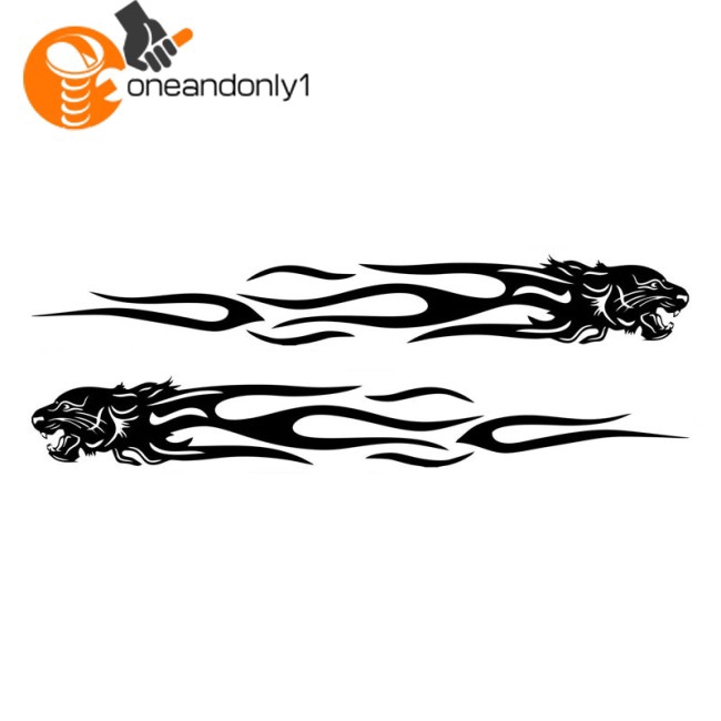 Miếng dán decal hình hổ lửa phản quang cho trang trí xe hơi