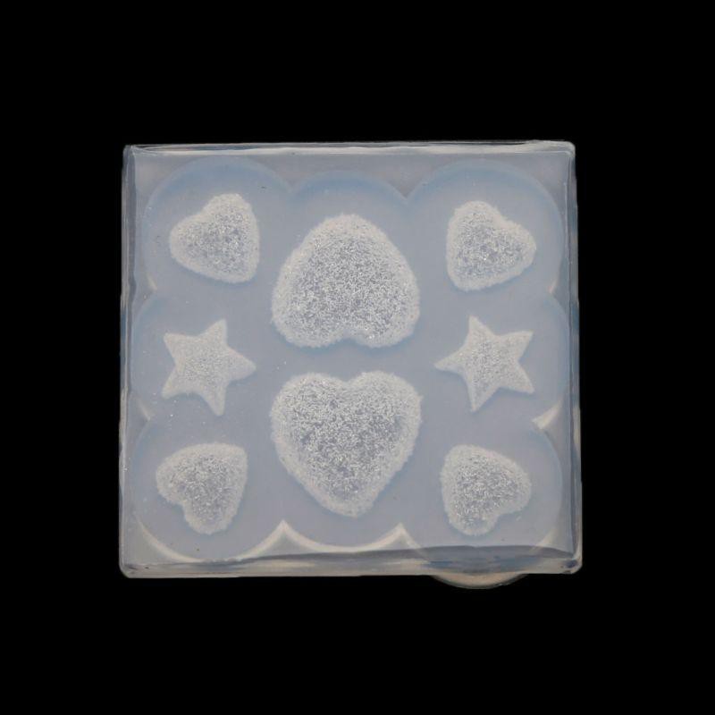 Khuôn Silicon Mềm Làm Kẹp Tóc Hình Ngôi Sao / Trái Tim / Kẹo / Trái Tim Xinh Xắn