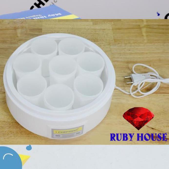 [sx6319] Máy làm sữa chua 8 cốc nhựa Chefman CHÍNH HÃNG, máy ủ sữa chua lựa chọn số 1 của các bà mẹ-Ruby House