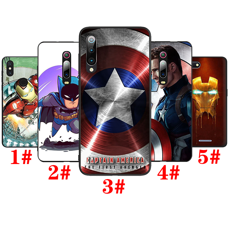 Ốp Lưng Silicone Phong Cách Captain America / Iron Man Cho Xiaomi Mi A1 A2 A3 Lite 5x 6x F1 Poco X3 Nfc F2 Pro M3