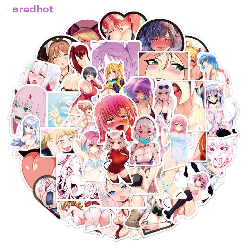 Bộ 100 Sticker Hình Cô Gái Anime Trang Trí Ván Trượt, Laptop, Xe Đạp Mới