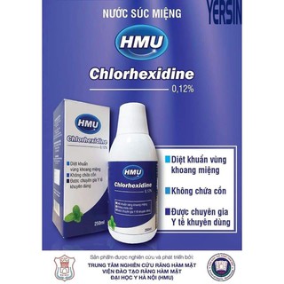 Nước súc miệng sát khuẩn họng HMU CHLORHEXIDINE - Sản phẩm độc quyền ĐH Y Hà Nội