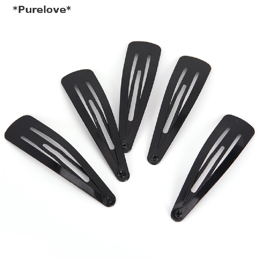 Set 10 Kẹp Tóc Màu Trơn Xinh Xắn Cho Bé Gái