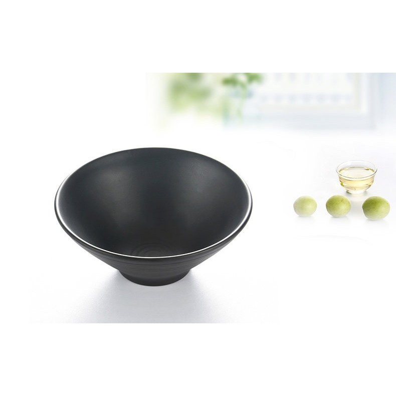 Tô bán mì bún phở size to màu đen hình tam giác kiểu Hàn Quốc 23cm LJB009
