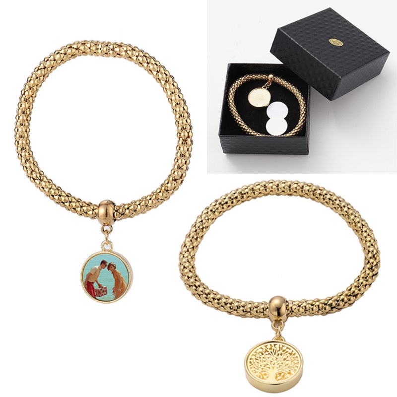 Khung Ảnh Bằng Kim Loại Hình Tròn In Họa Tiết Trái Tim Dùng Làm Móc Khóa Diy